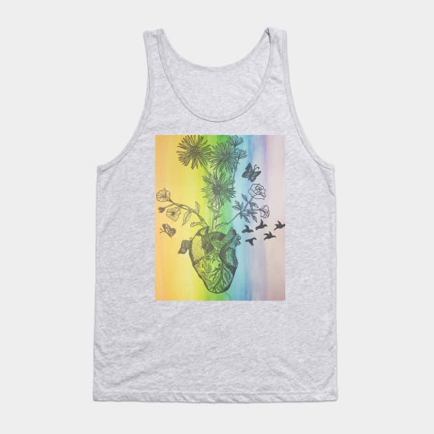 Heart Full of Zen Tank Top by MHS Art